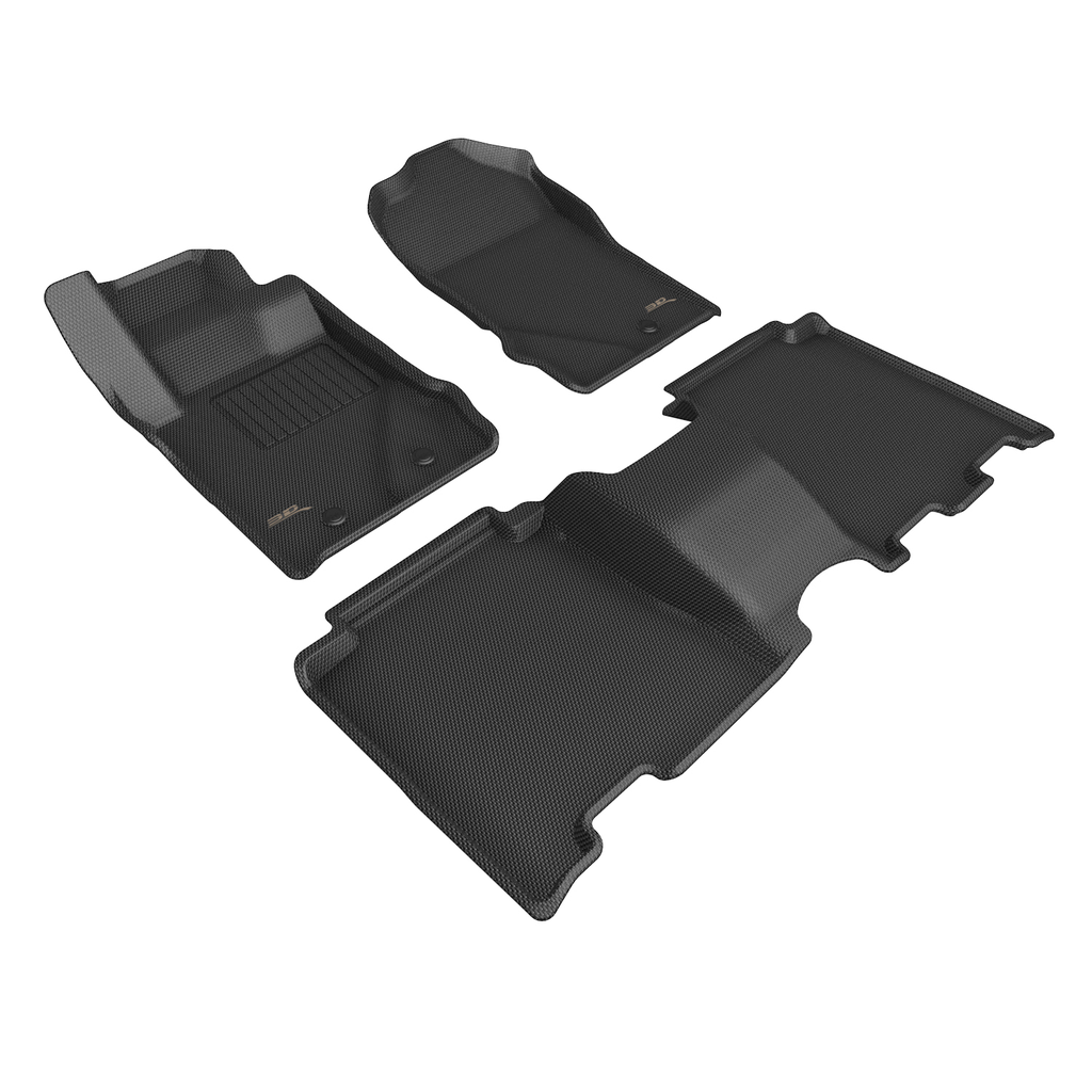 3D Maxpider - 21- Ford Bronco Kagu Rear Floorliners Black