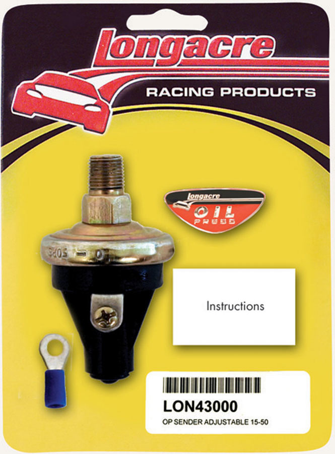 Longacre - Oil Pressure Sender 1/8in. NPT 15-50psi