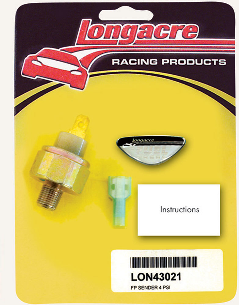 Longacre - Fuel Pressure Sender 1/8in NPT 4psi