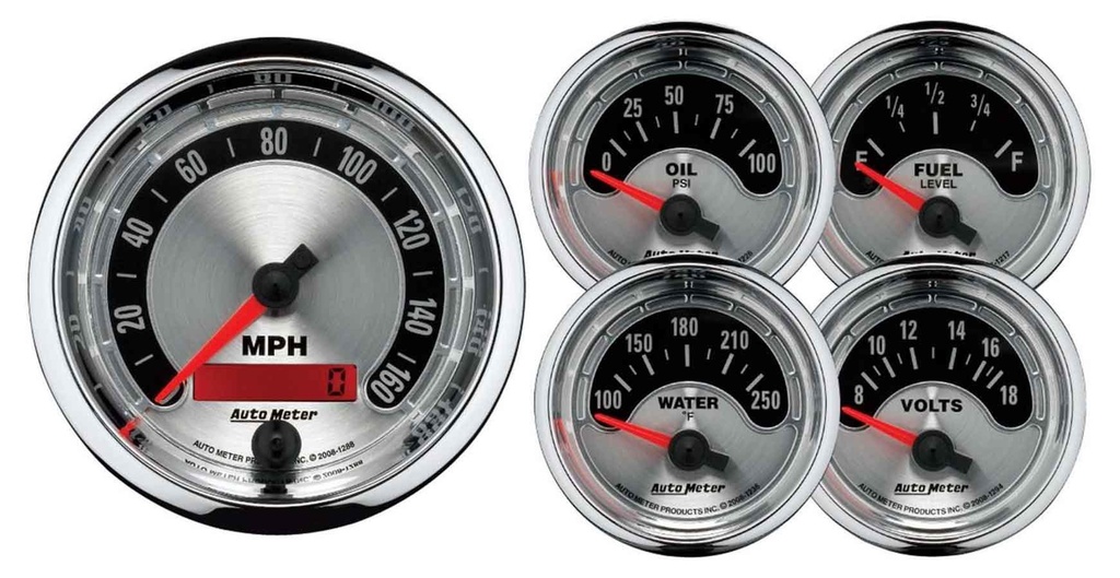 Autometer - A/M 5-Piece Gauge Kit