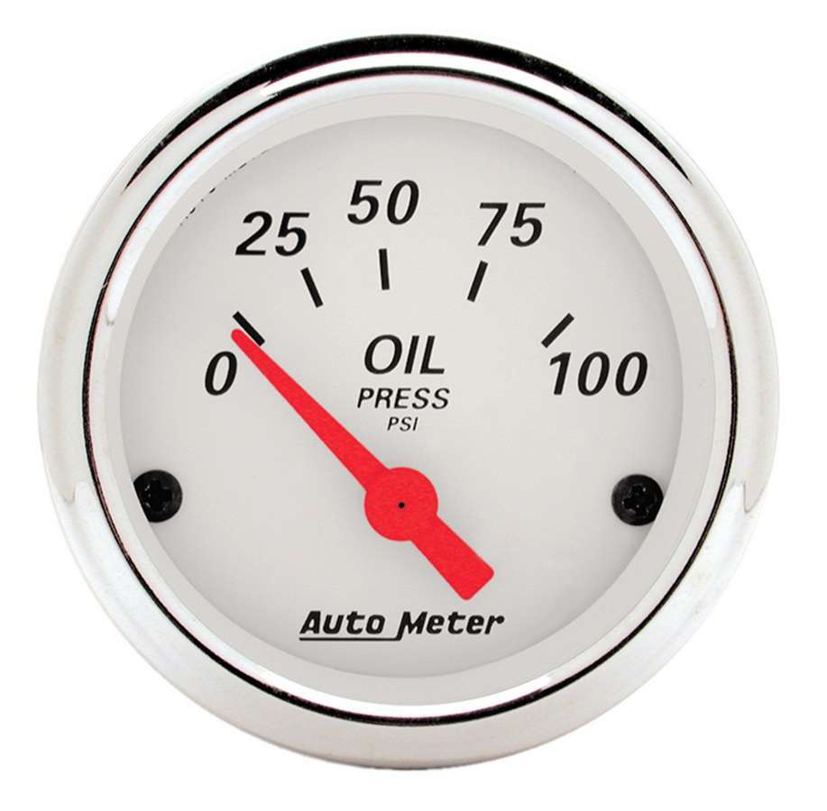 Autometer - White Oil Pressure 0-100