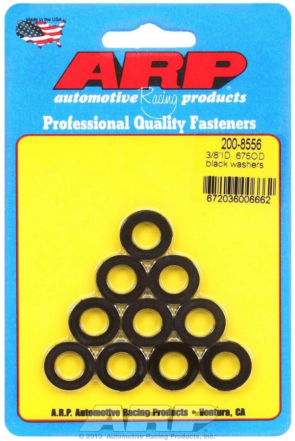 [ARP200-8556] ARP - Black Washers - 3/8 Id X .675 Od (10)