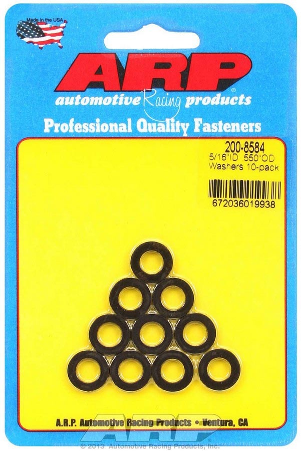 [ARP200-8584] Arp - Black Washers - 5/16 Id X .550 Od (10)
