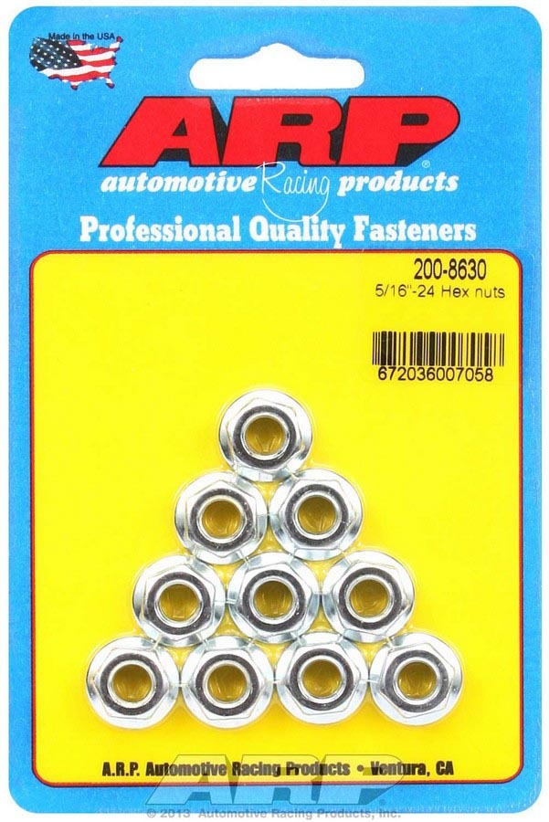[ARP200-8630] ARP - Hex Nuts - 5/16-24 (10)