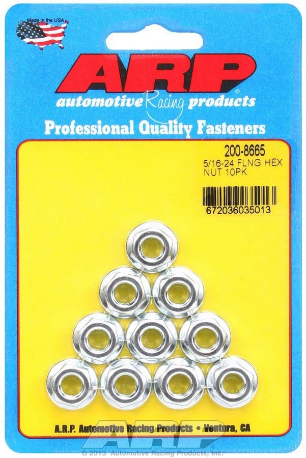 [ARP200-8665] ARP - Hex Serrated Flange Nuts 5/16-24 (10)