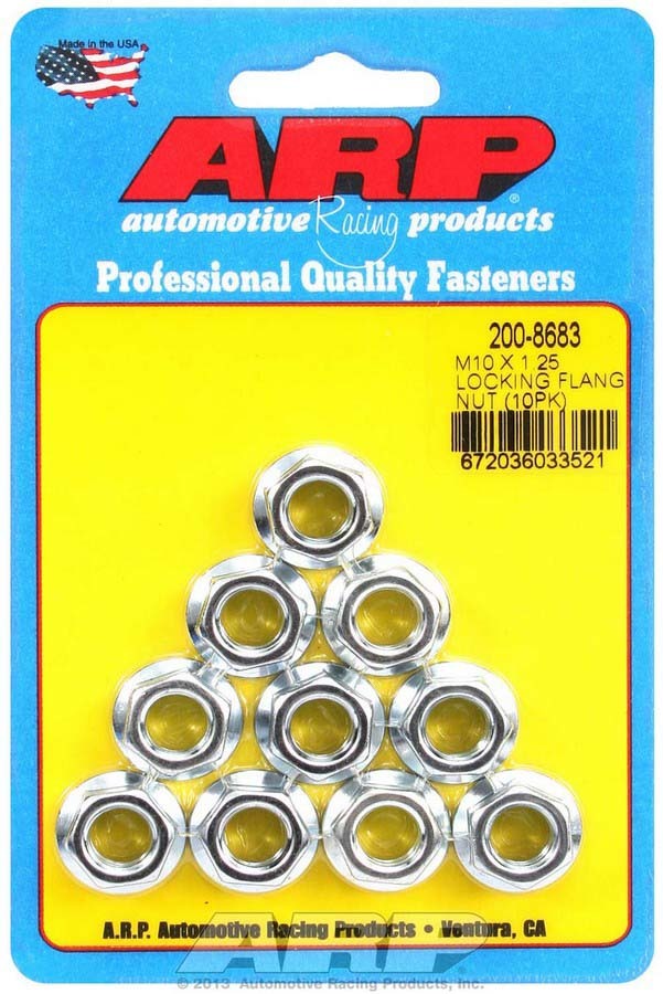 [ARP200-8683] ARP - M10 X 1.25 Locking Flange Nuts (10)