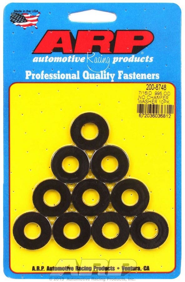 [ARP200-8748] Arp - Black Washers - 7/16 Id X .995 Od (10)