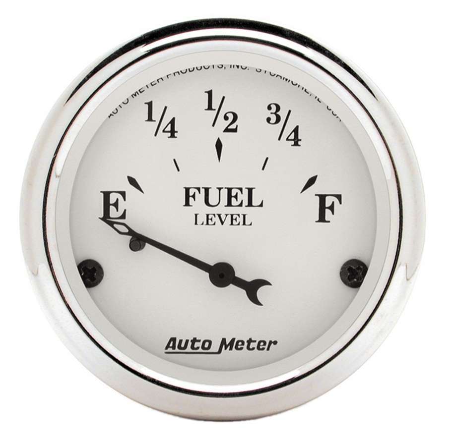 Autometer - Old Tyme White 2 1/16in Fuel Gauge Ford