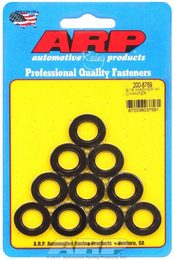 [ARP200-8769] ARP - Black Washers - 9/16 ID x 1.00 OD Chamfer (10)