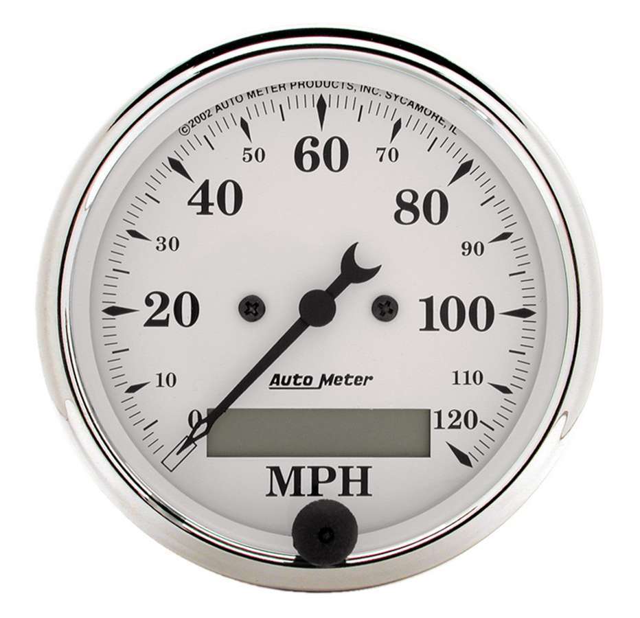 Autometer - Old Tyme White 3 1/8in 120MPH Elec. Speedo