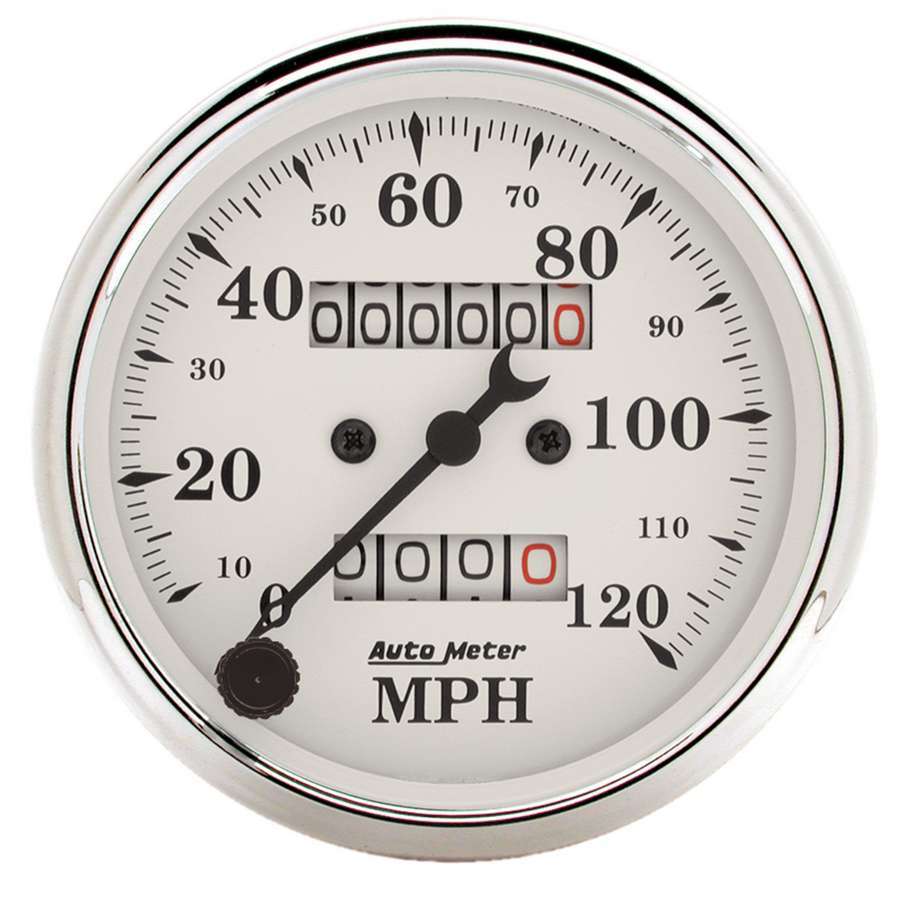 Autometer - Old Tyme White 3 1/8in 120MPH Mech. Speedo