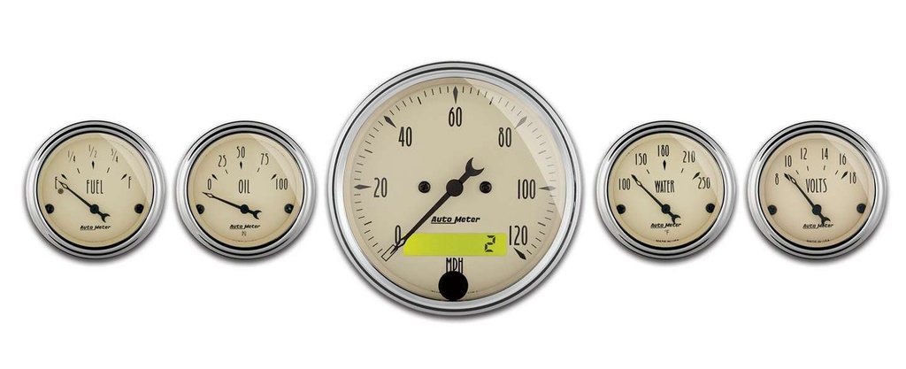 Autometer - A/B 5pc. Gauge Kit w/Elec. Speedo