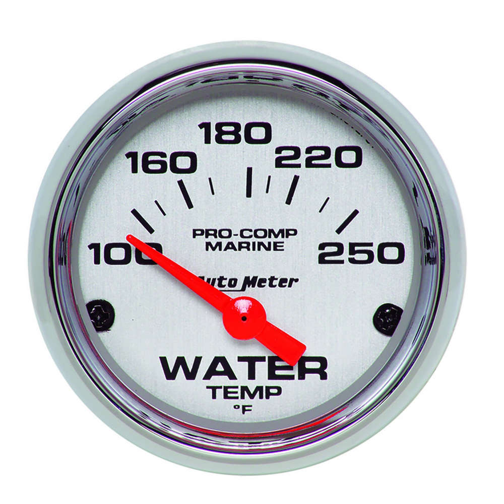 Autometer - 2-1/16 Water Temp Gauge 100-250F P/C Marine