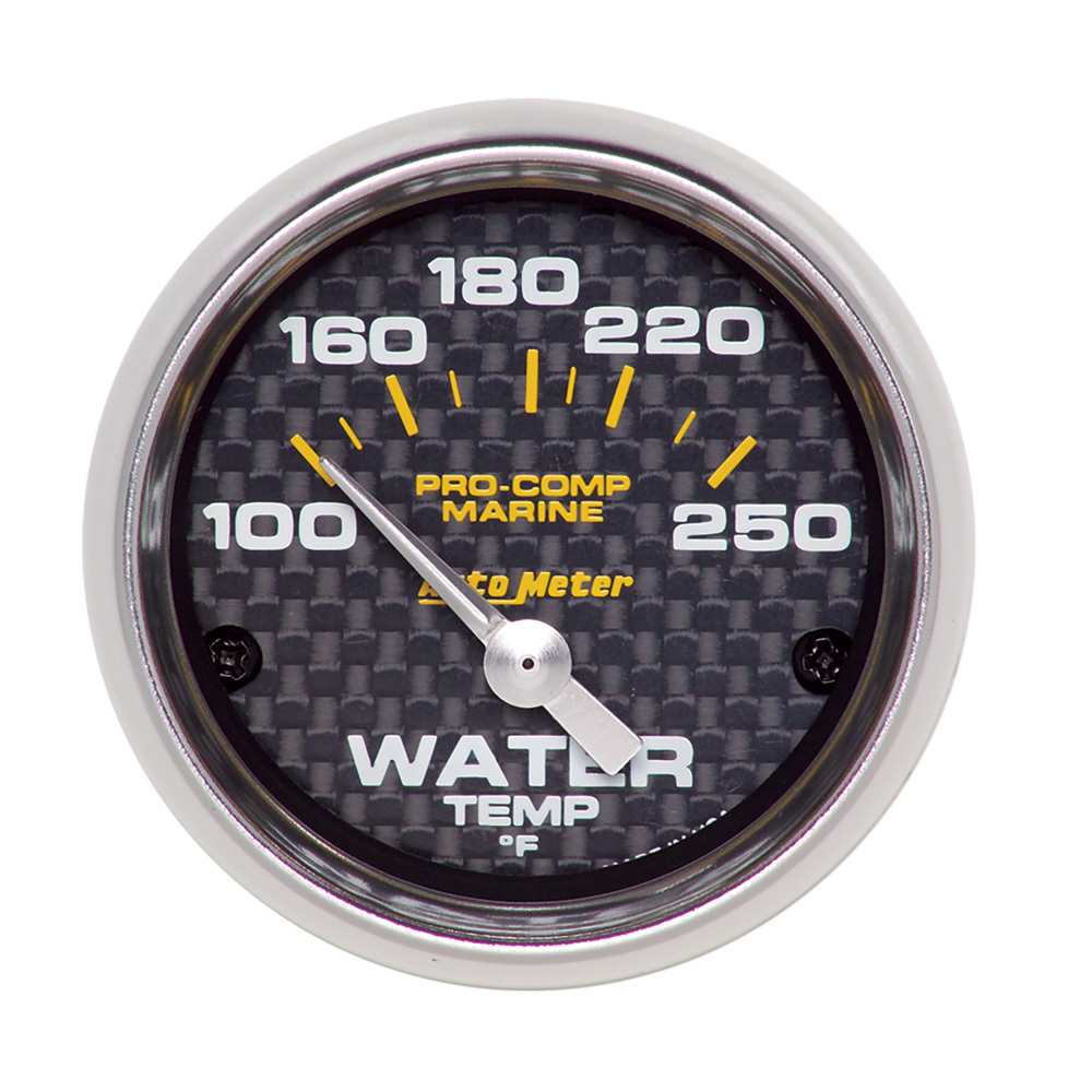 Autometer - 2-1/16 Water Temp Gauge 100-250F C/F Marine