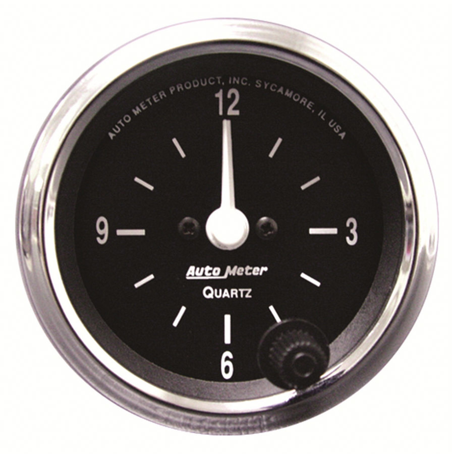Autometer - 2-1/16 12-Volt Electric Clock - Black