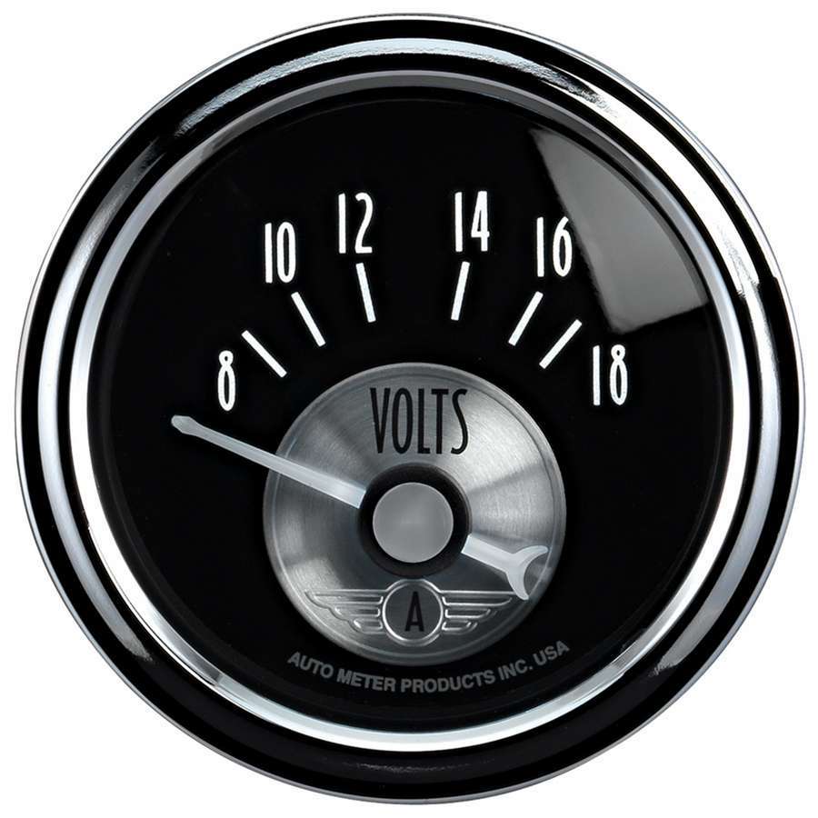 Autometer - 2-1/16 Voltmeter 8-18V Prestige Black Series