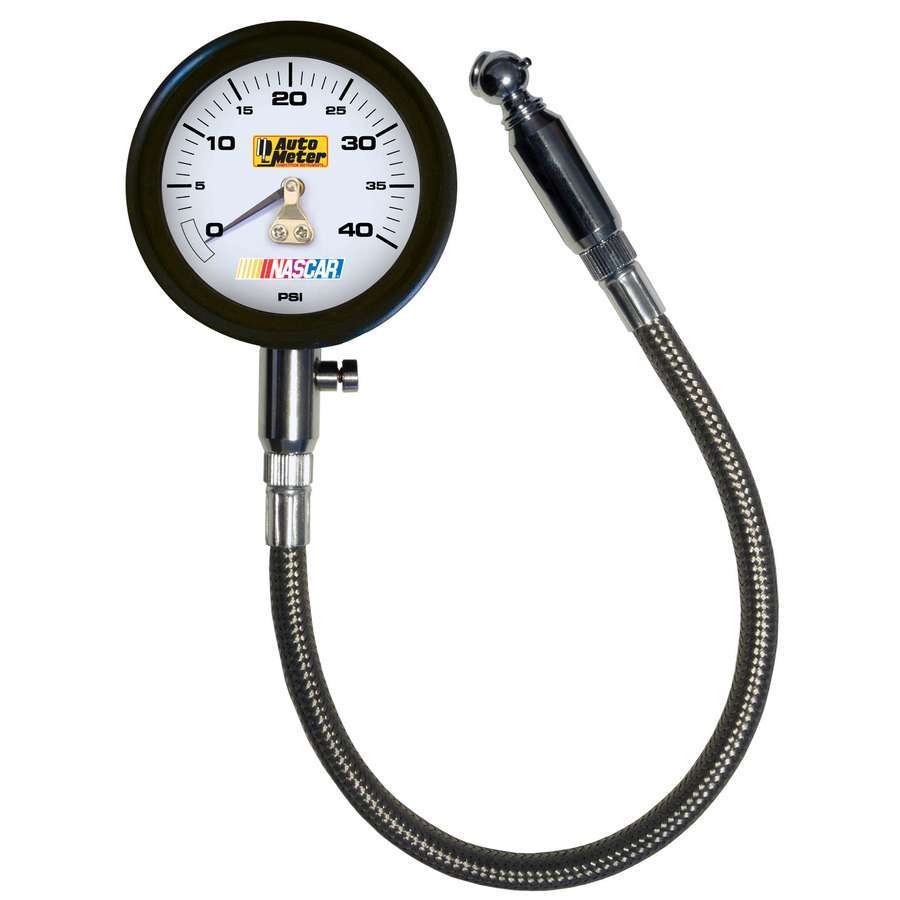 Autometer - Tire Pressure Gauge 0-40 Psi Analog W/Bleed Valve