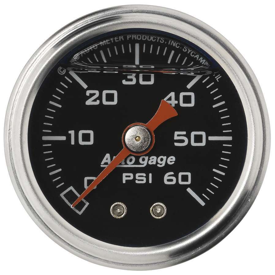 AUTOMETER - 1-1/2in Pressure Gauge - 0-60psi - Black Face