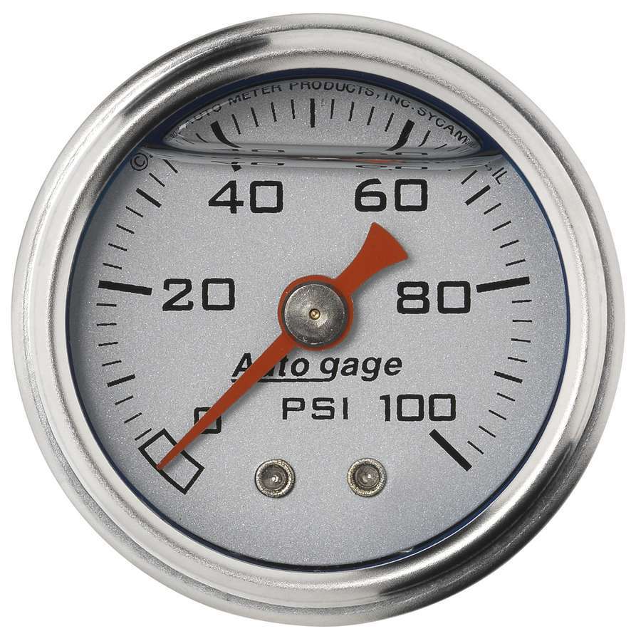 Autometer - 1-1/2in Pressure Gauge - 0-100psi - Silver Face