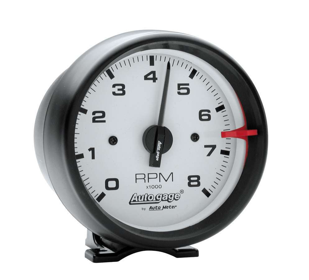 Autometer - 3-3/4in White Face Tach- Black Cup