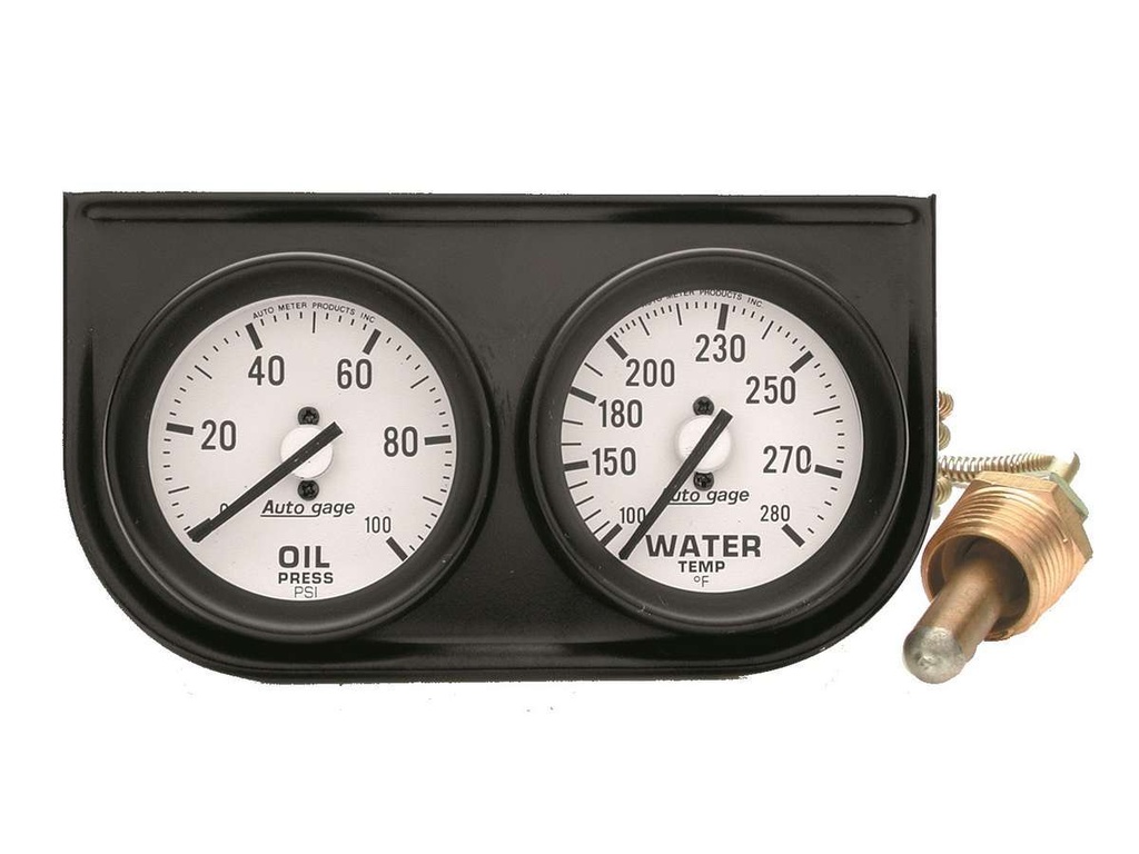 Autometer - 2-1/16in Oil/Wtr Console