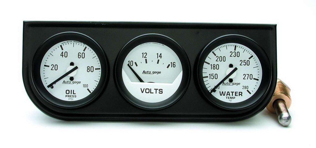 Autometer - 2-1/16in Oil/Volt/Water Console