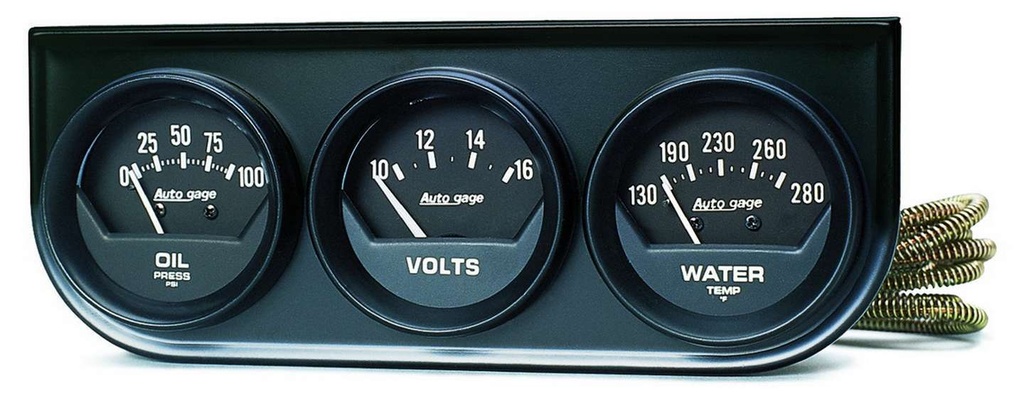 Autometer - 2in Black Mech.gauge Pnl