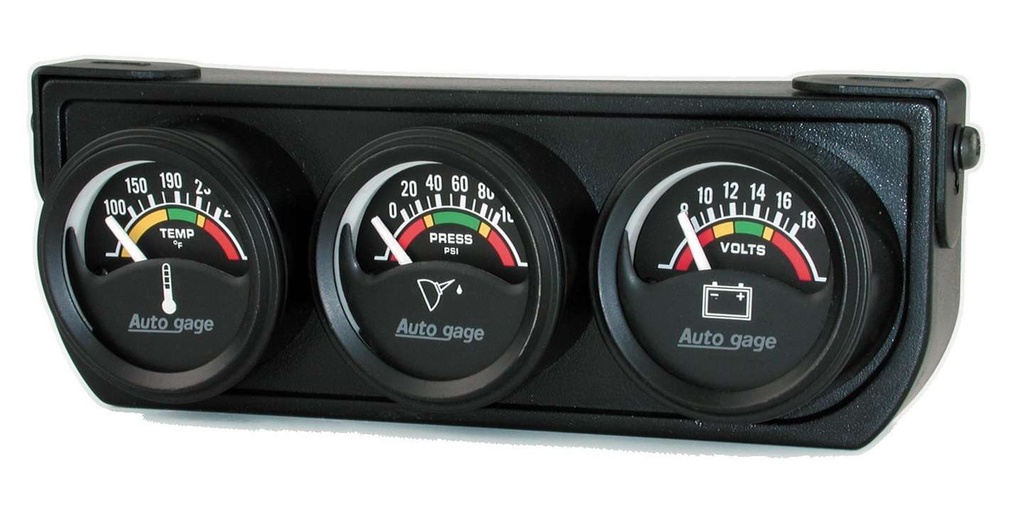 Autometer - 1-1/2in Blk Elec Gauge Panel