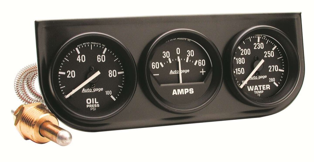 Autometer - 2in Blk Mech Gauge Pnl