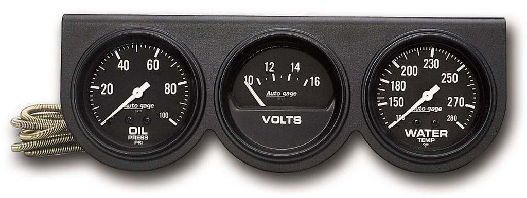 Autometer - 2-5/8 Blk Mech Gauge Pnl