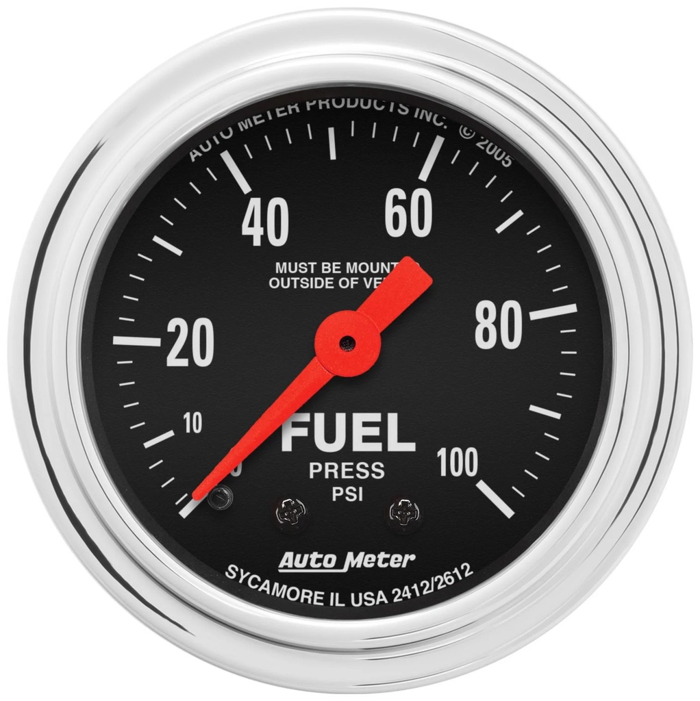 Autometer - 2in Fuel Press. 0-100 Psi