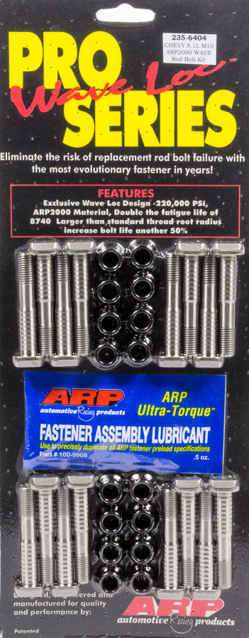 [ARP235-6404] ARP - BBC 8.1L M10 Rod Bolt Kit ARP2000 Pro Wave-Loc