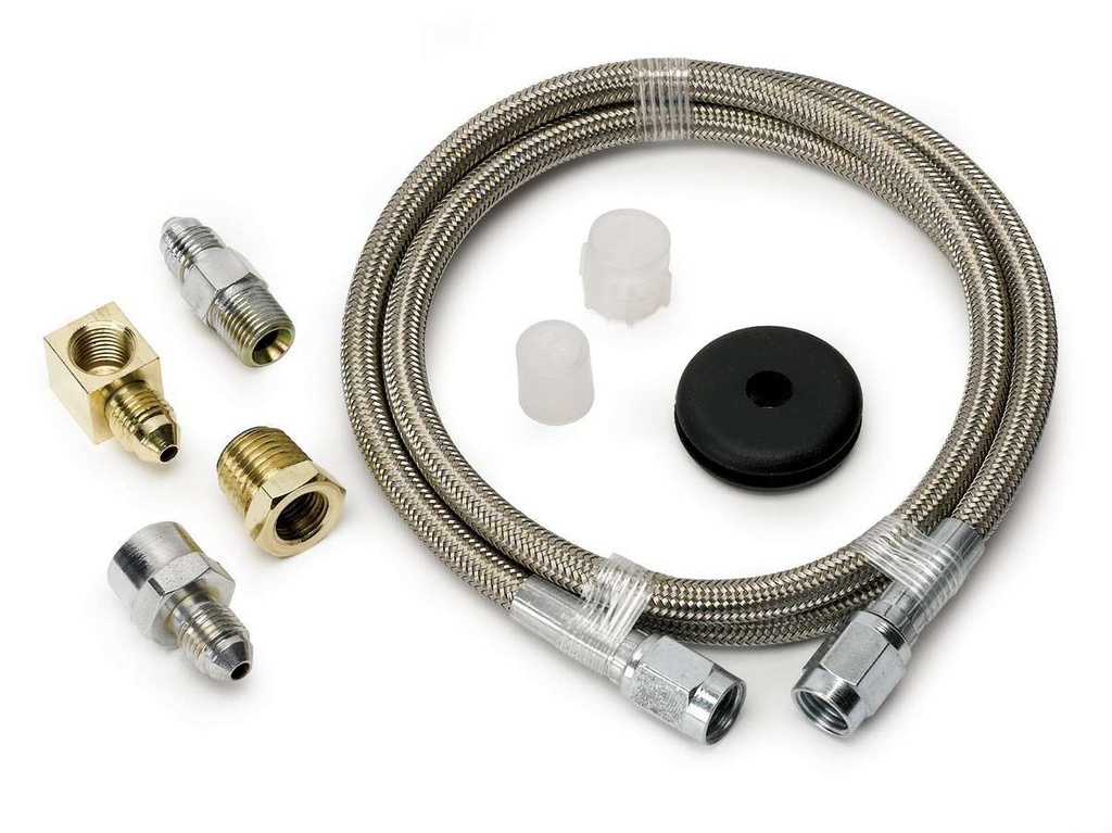 Autometer - #3 Stainless Gauge Line Kit 3'