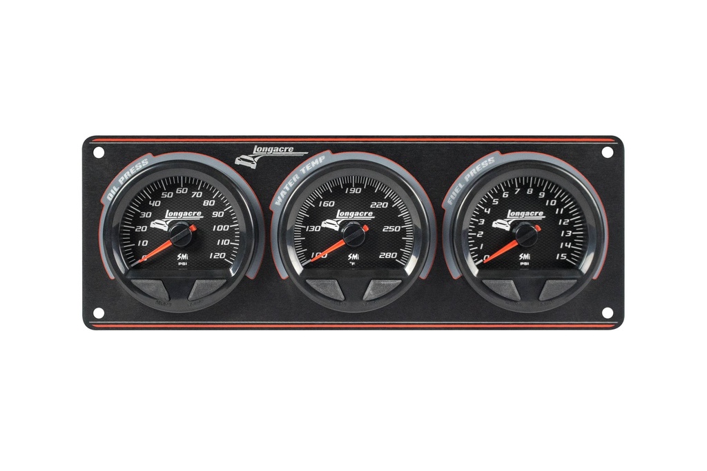Longacre - Waterproof SMI 3 Gauge Panel OP/WT/FP