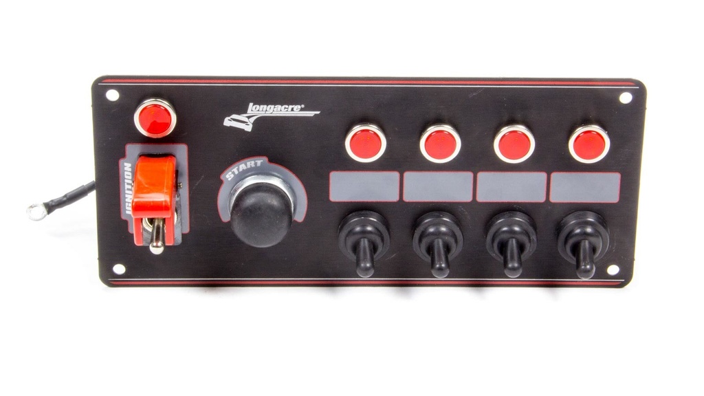 Longacre - Ignition Panel Black W/ 4 Acc. And Pilot Light