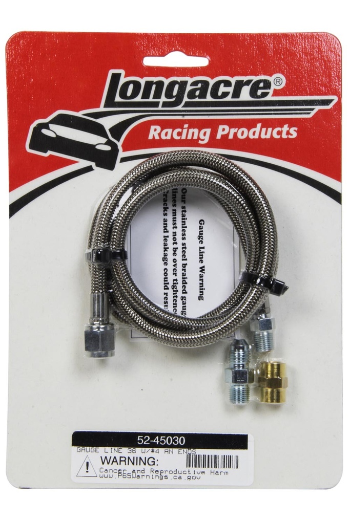 Longacre - Steel Braided Gauge Line 36in