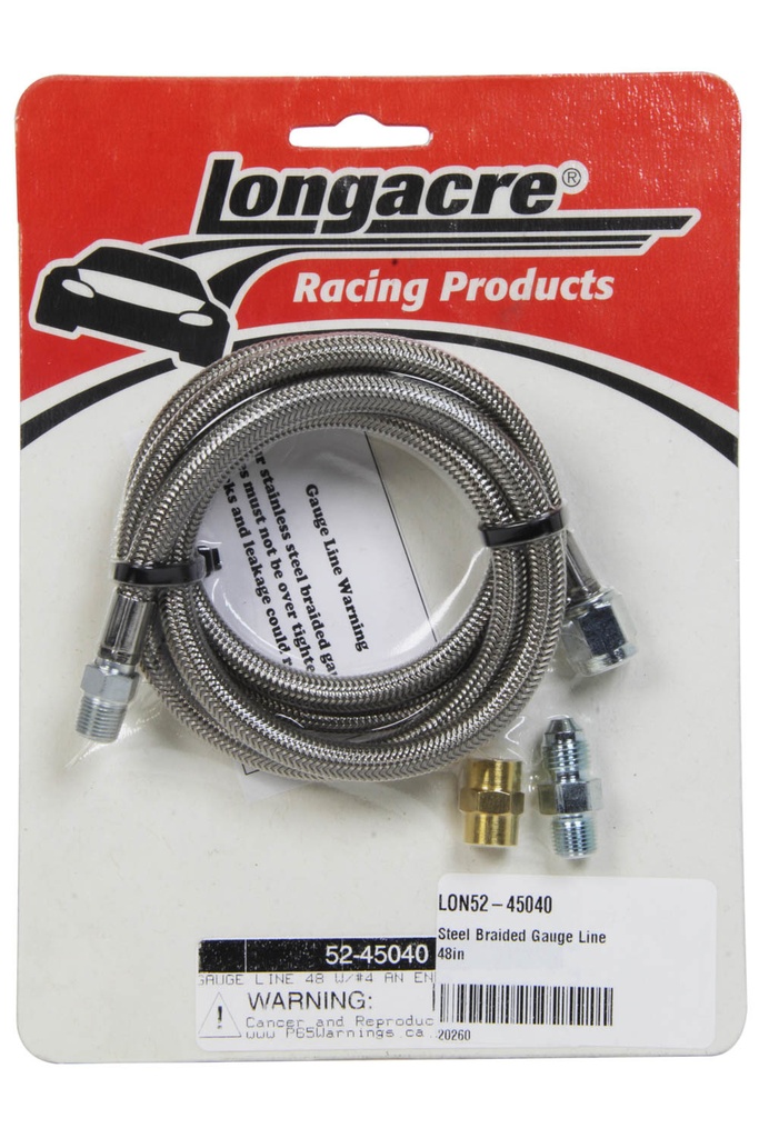 Longacre - Steel Braided Gauge Line 48in
