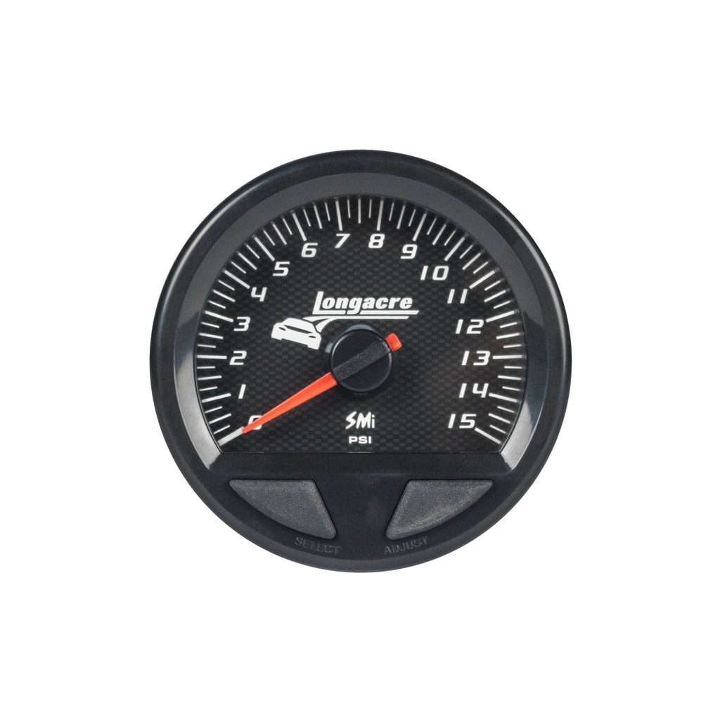 Longacre - Waterproof SMI Fuel Pressure Gauge 0-15psi