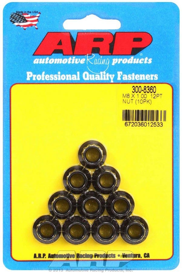 [ARP300-8360] ARP - 8mm X 1.00 12pt. Nuts (10)