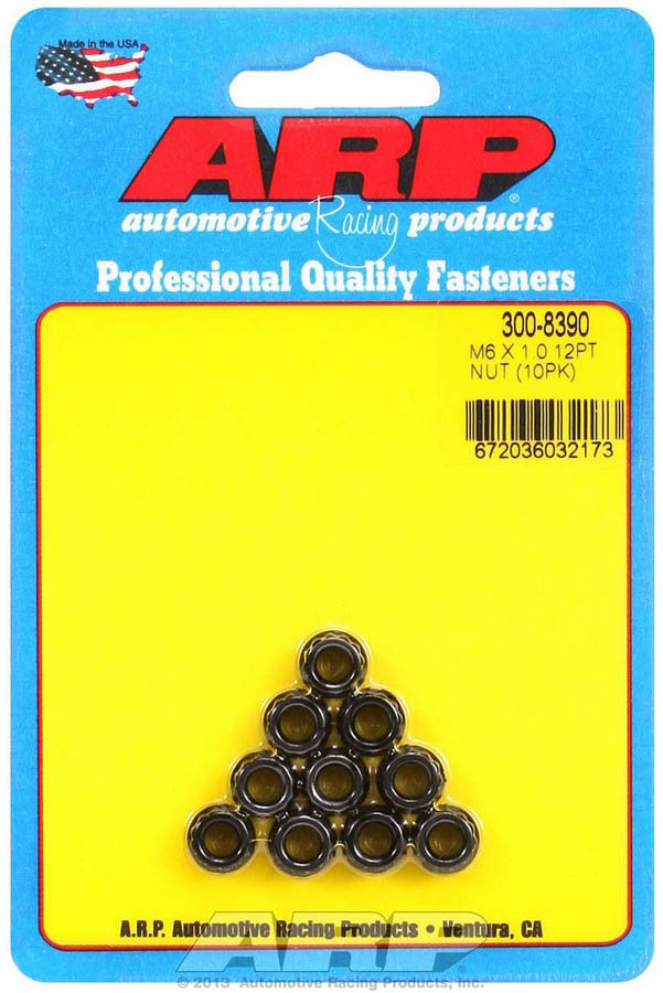[ARP300-8390] ARP - 6mm X 1.00 12pt. Nuts (10)