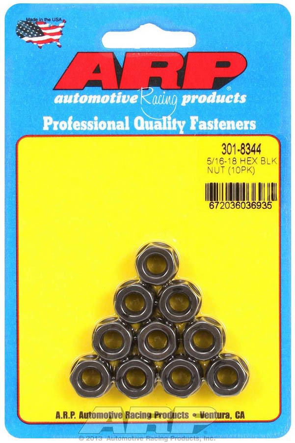 [ARP301-8344] ARP - Hex Nut Kit w/Flange 5/16-18 (10pk)