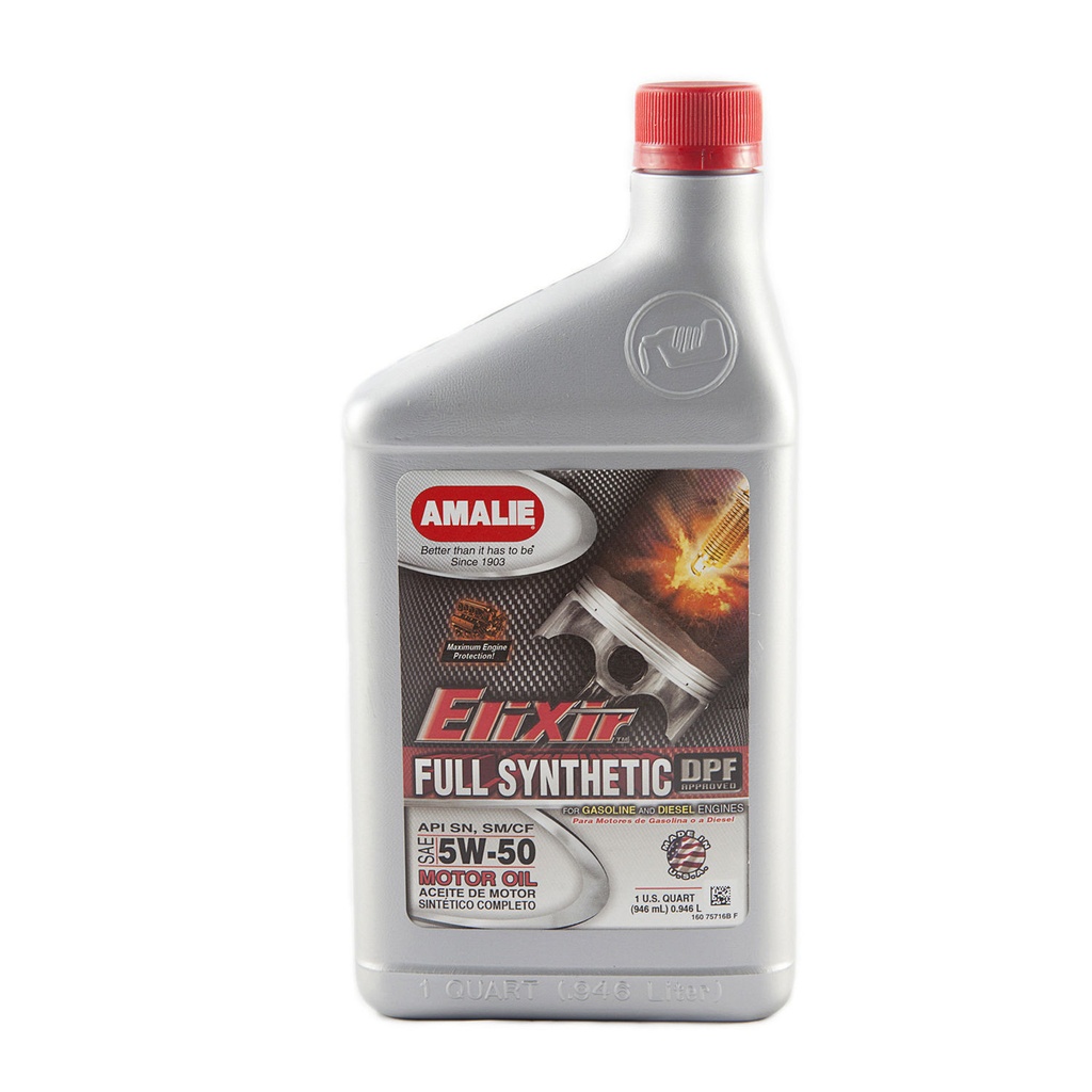 Amalie - Elixir Full Synthetic 5w50 Oil Case 12x1Qt