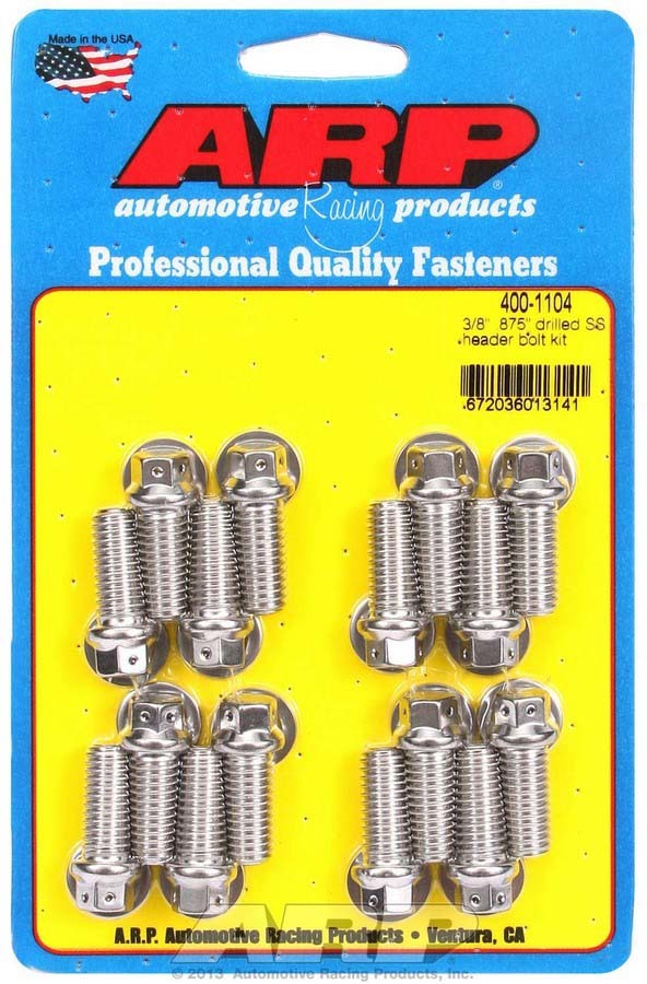 [ARP400-1104] ARP - S/S Header Bolt Kit - 3/8 x .875 UHL (16)