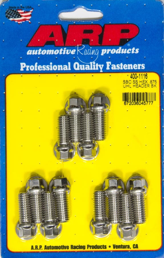 [ARP400-1116] ARP - Header Bolt Kit - 6pt. 3/8 x .875 UHL (12)