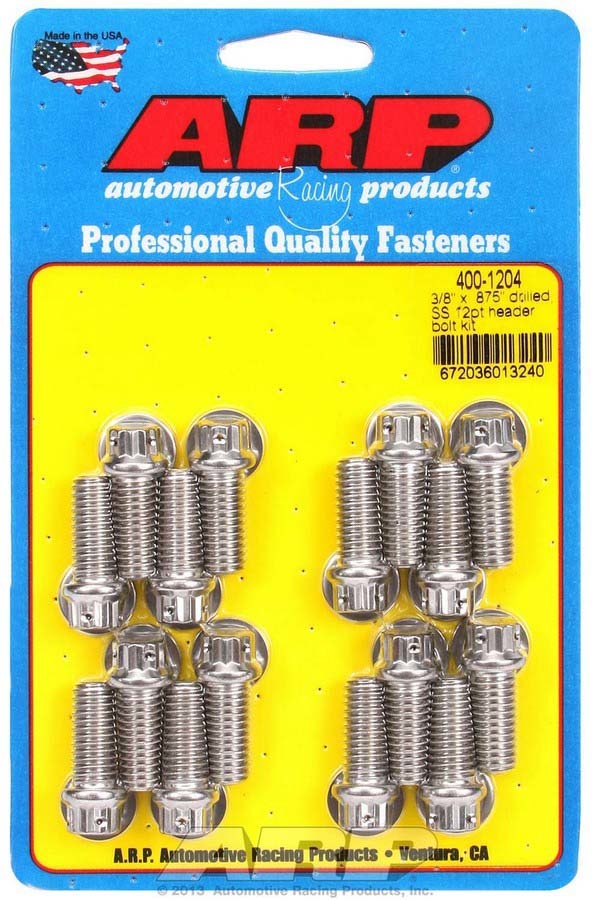 [ARP400-1204] ARP - S/S Header Bolt Kit - 3/8 x .875 UHL (16)
