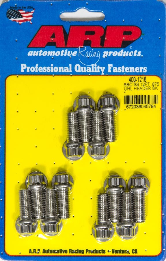 [ARP400-1216] ARP - Header Bolt Kit - 12pt. 3/8 x .875 UHL (12)