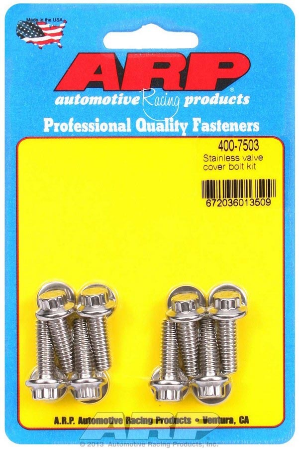 [ARP400-7503] ARP - S/S Valve Cover Bolt Kit 1/4in- 20 12pt. (8)