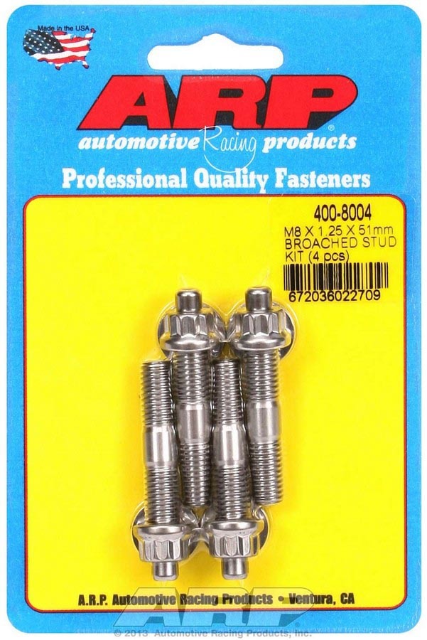 [ARP400-8004] ARP - S/S Stud Kit - (4) M8 x 1.25in x 51mm