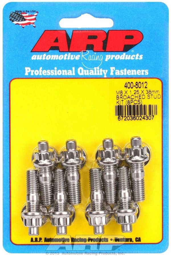 [ARP400-8012] ARP - Stud Kit - Broached 8pk 8mm x 1.25 x 38mm