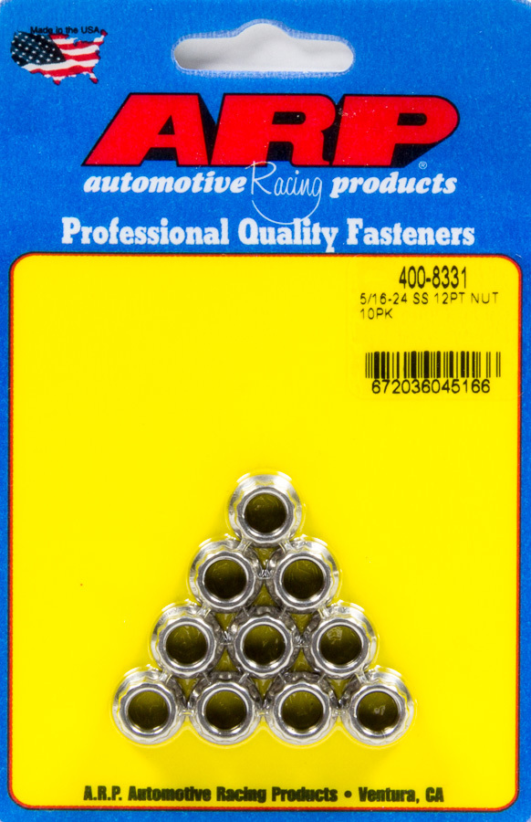 [ARP400-8331] ARP - 5/16-24 Ss 12pt Nut Kit (10pk)